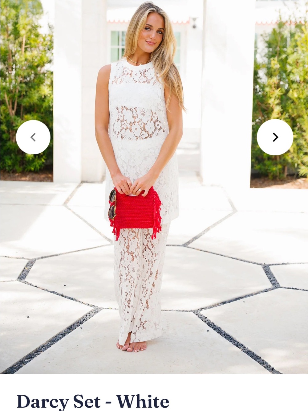 NWOT Cocolillys Darcy Matching Set - White Lace Maxi Dress - Picture 7 of 12